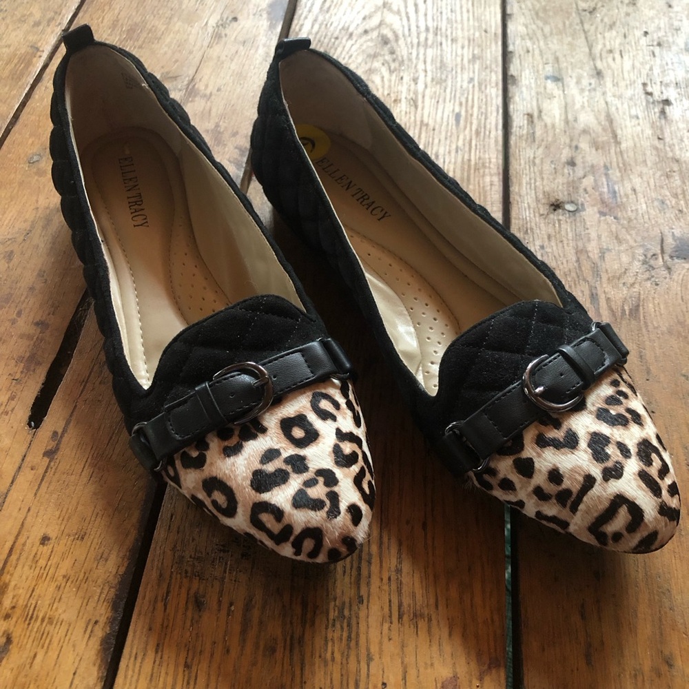 Ellen Tracy leopard and black new without tags shoes